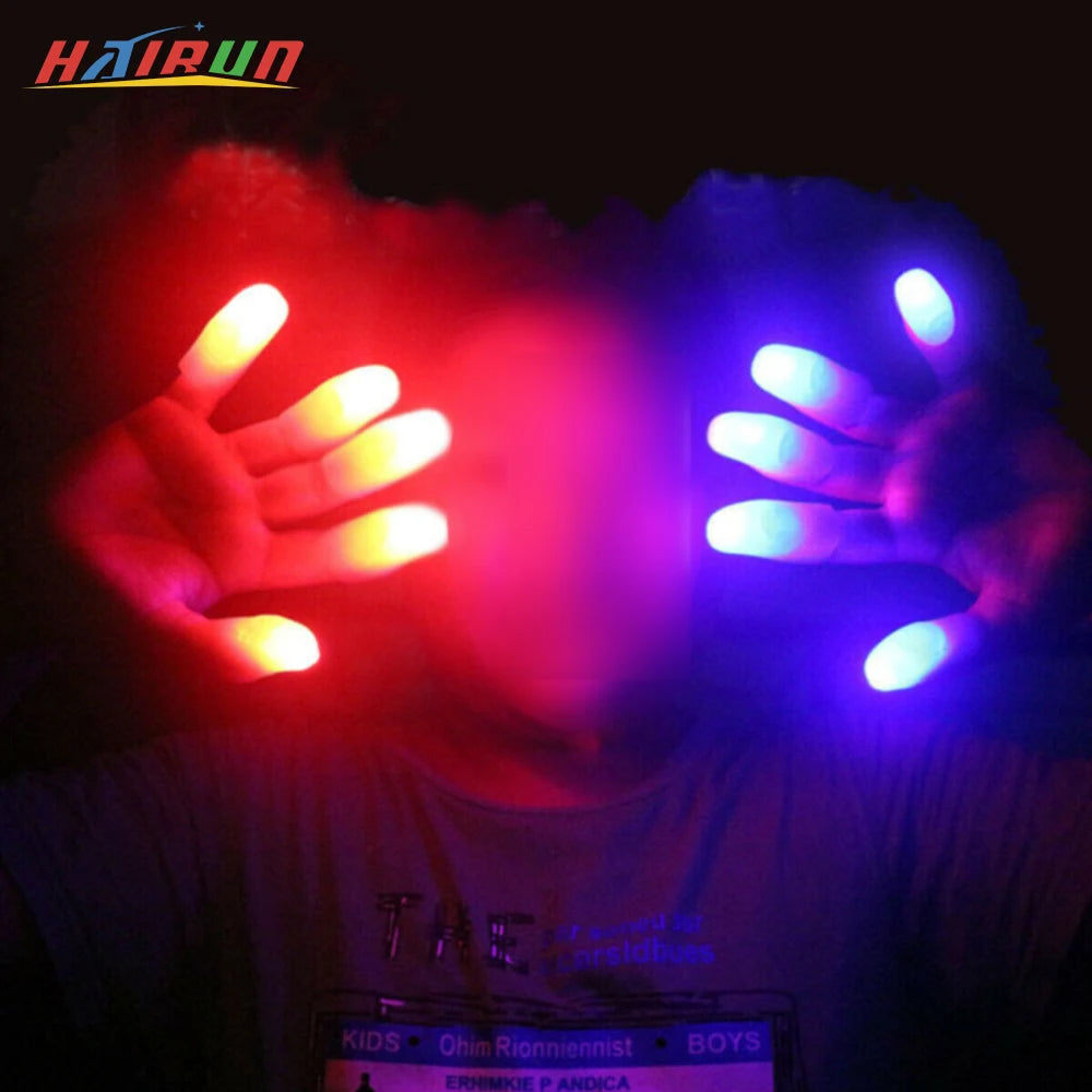 2/4PCS Magic Trick Fingers Thumbs with LED Battery Powered Magic Props Halloween Magic Trick Fingers Thumbs Toys for Child Adult